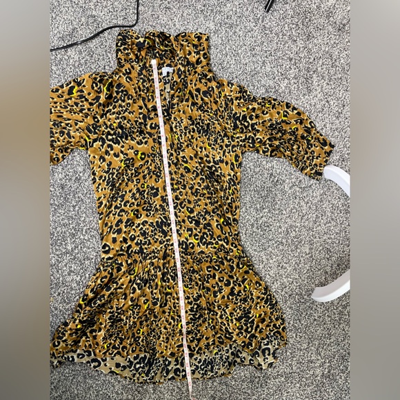 Hunter Bell womens leopard print tunic dress 100% silk size Xs luxury designer - Picture 10 of 12